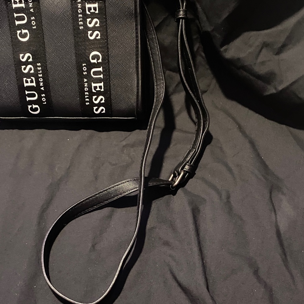 Guess Black Logo Strap Mini Tote - Picture 2 of 3
